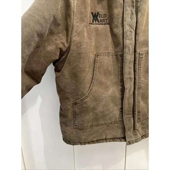 VTG Carhartt J22 CHT Chestnut Arctic Quilt-Lined Duck Work Jacket Sz XXL TALL
